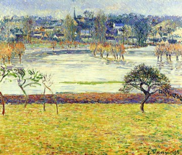 フラッド ホワイト エフェクト エラニー 1893 カミーユ ピサロ 風景 川 Oil Paintings